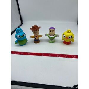 Fisher Price Little People Toy Story 4 Figures Buzz Woody Ducky Bunny Lot 4
